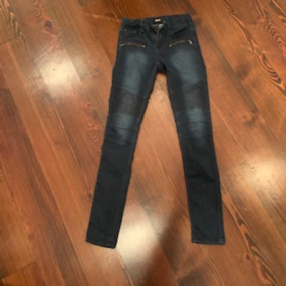 dark wash ribbed hudson jeans